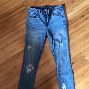 light blue skinny jeans